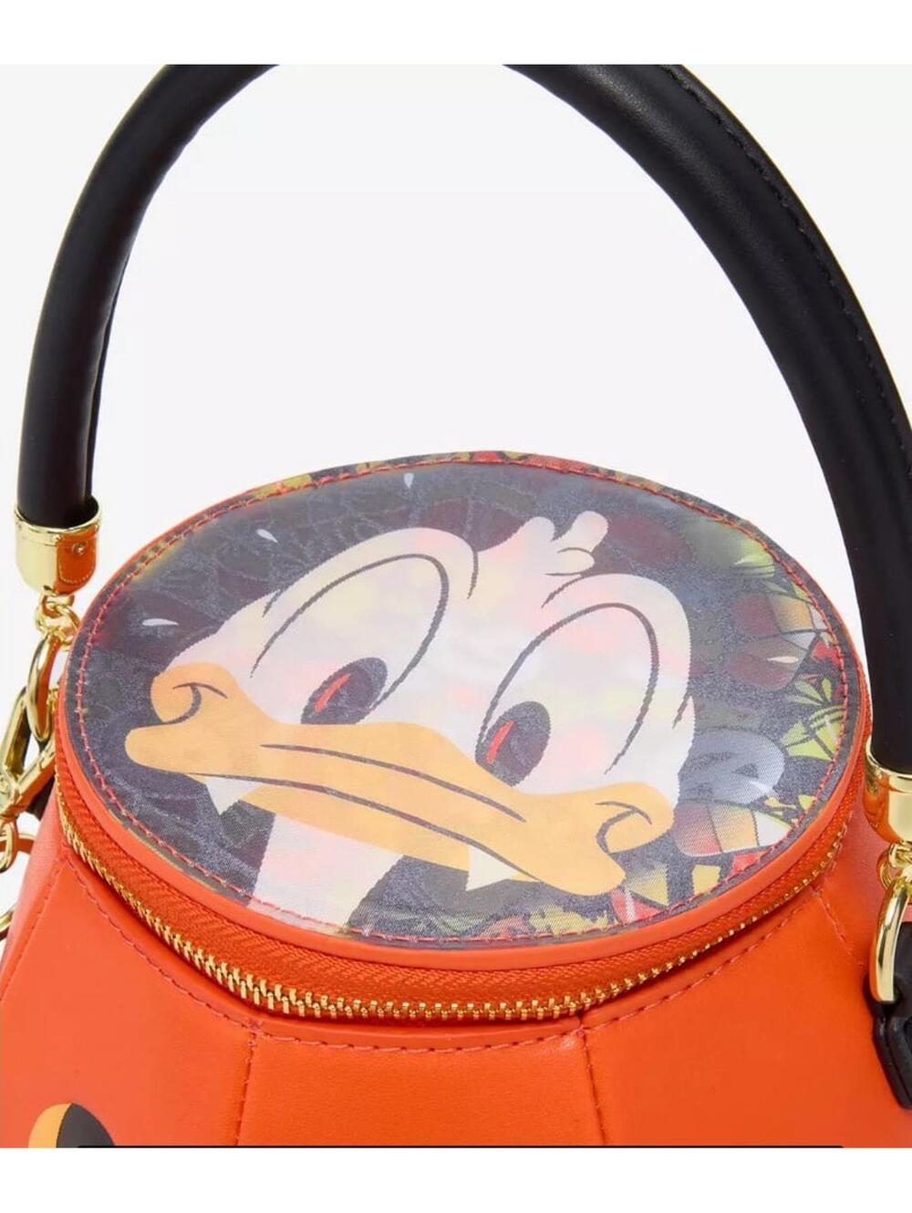Loungefly Disney Donald Duck Devil Jack-o-Lantern Crossbody Bag - Picture 4 of 9
